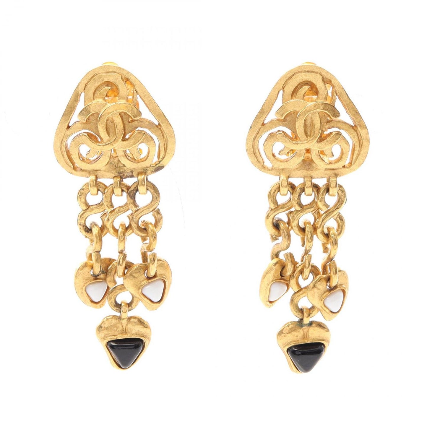 CHANEL Coco Mark Gold Plated Earrings - Timeless Elegance