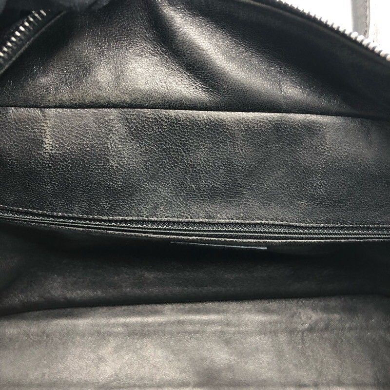 CHANEL Logo Small Boston Bag in Soft Caviar & Patent Leather