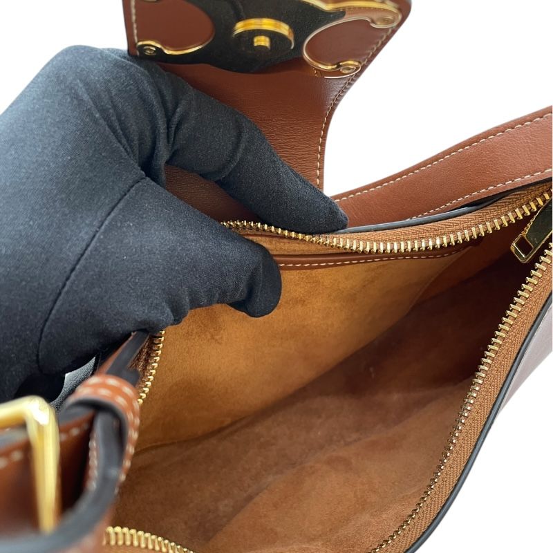 CELINE Medium Ava Beige & Gold Hardware Shoulder Bag