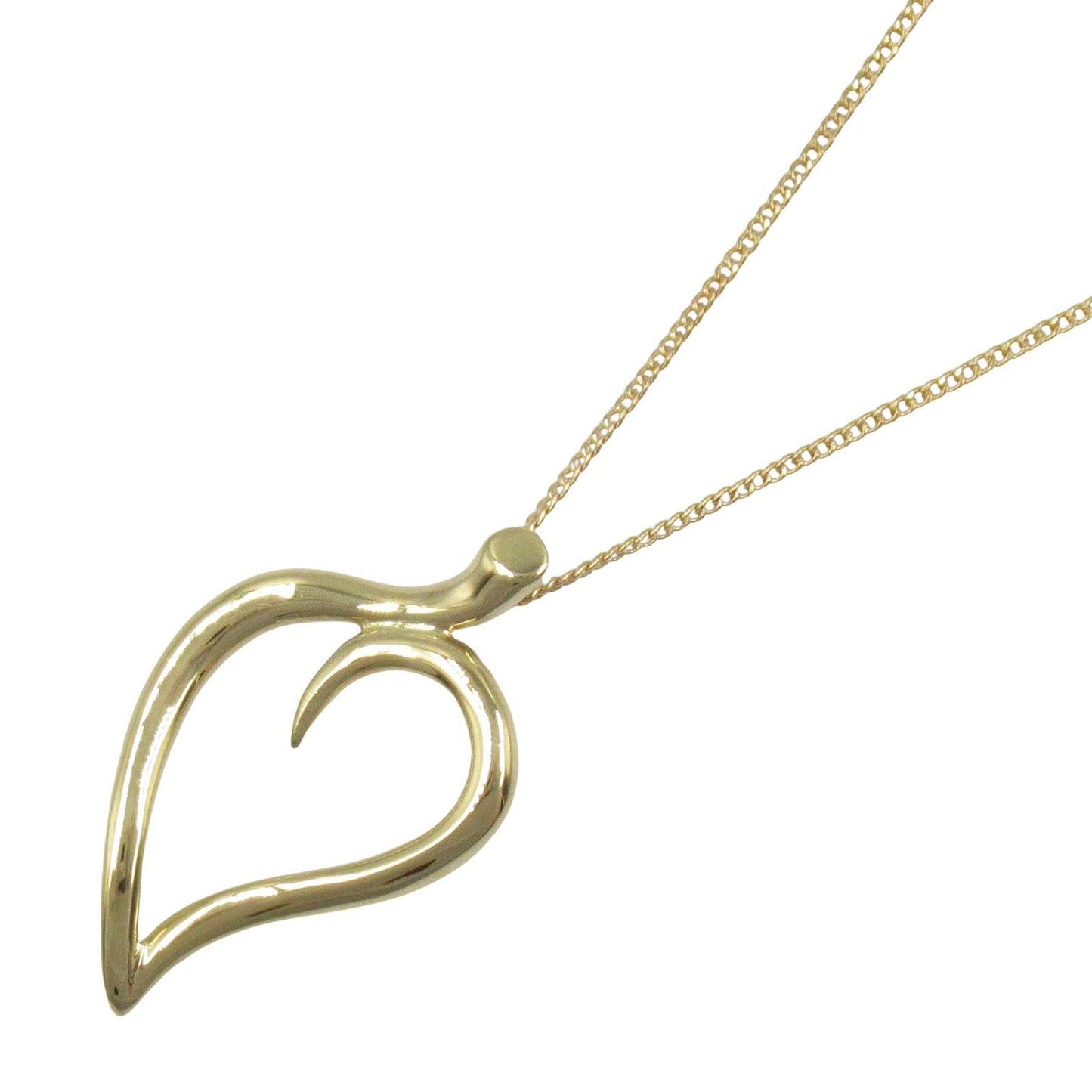 TIFFANY & CO Leaf Heart Necklace in K18 Yellow Gold - 45.5cm