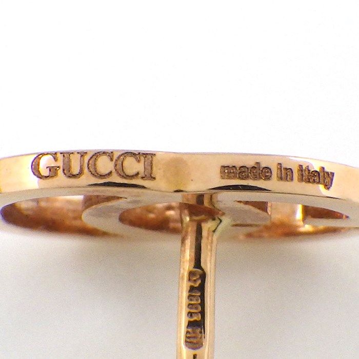 GUCCI GG Running Logo Earrings in K18 Pink Gold - Exquisite Craftsmanship