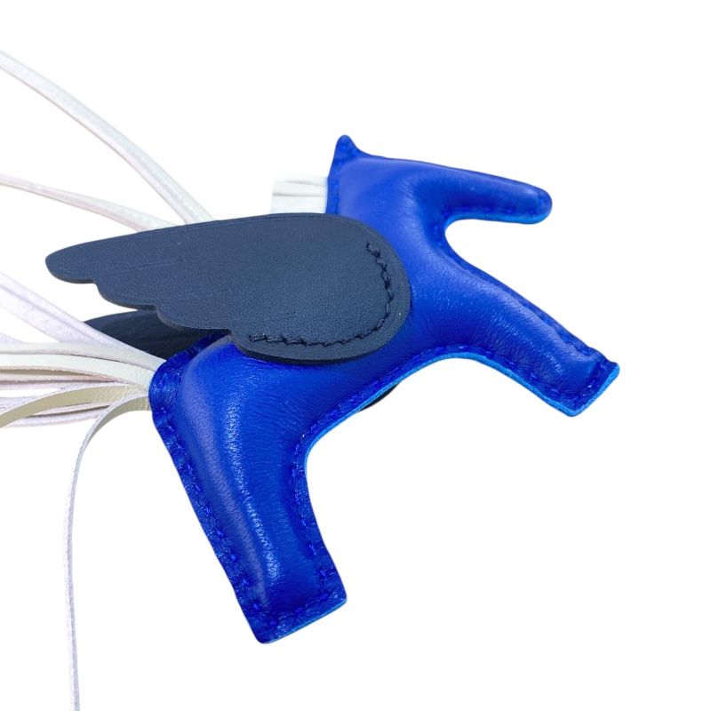 HERMES Rodeo Pegasus PM - Blue France/Black/Creme Anemone Leather