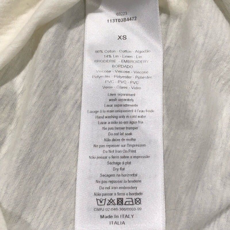 Christian Dior Cream Cotton T-Shirt for Women - XS