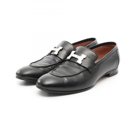 HERMES Moccasin Loafers in Black Leather - Timeless Elegance