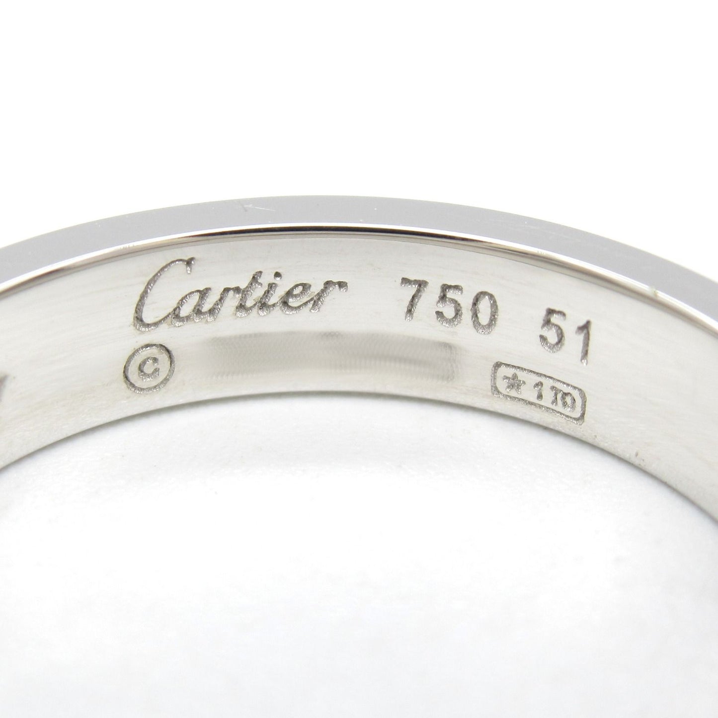 CARTIER Mini Love Ring in 18K White Gold with Diamonds