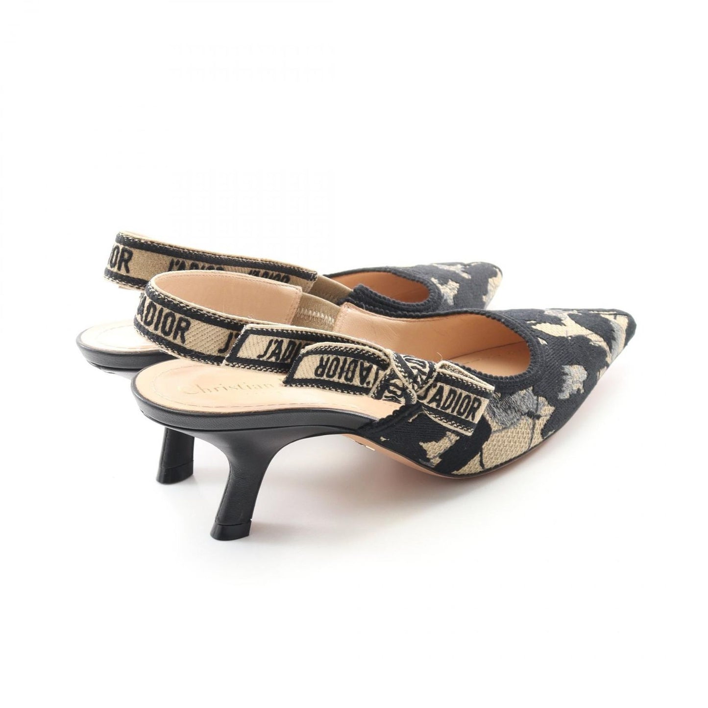 Dior J'ADIOR Canvas Pumps - Timeless Elegance in Black & Beige