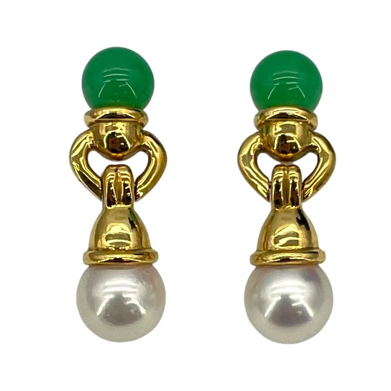 MIKIMOTO K18YG Pearl Earrings - Exquisite Gold Jewelry