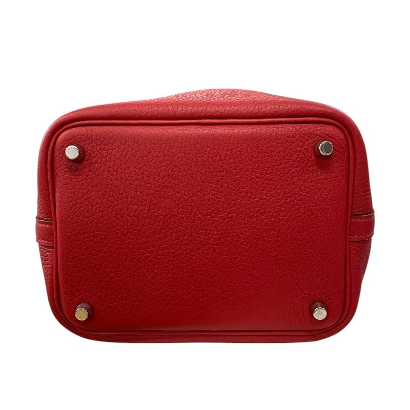 HERMES Picotin Lock PM in Rouge ZAC with Silver Hardware