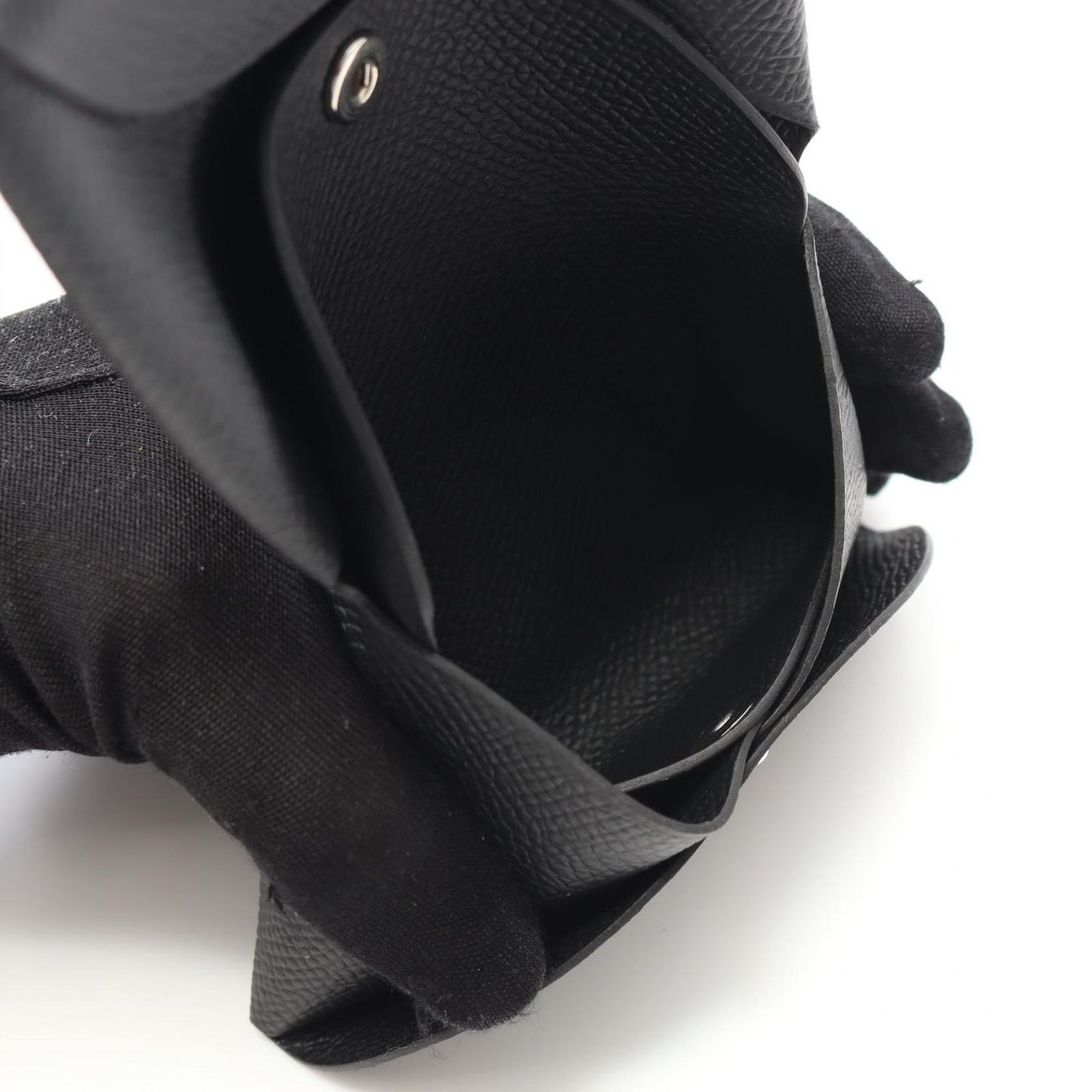 HERMES Calvi Duo Coin Case in Black - Unused Luxury Accessory