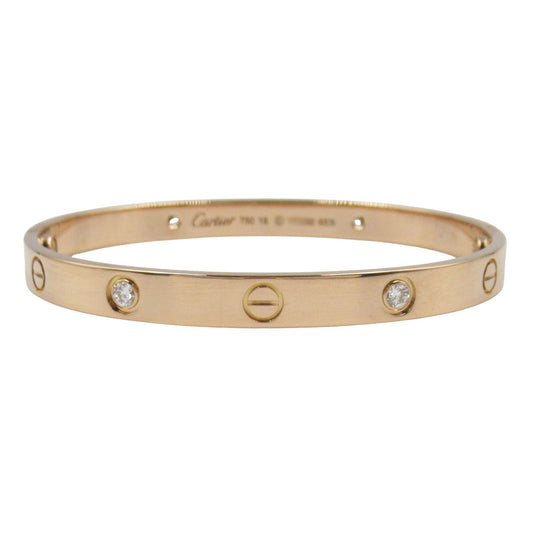 Cartier Love Bracelet 4PD in 18K Pink Gold with Diamonds