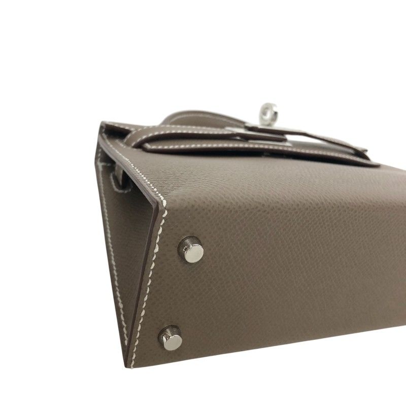HERMES Mini Kelly 2 in Etoupe with Silver Hardware - Exquisite Craftsmanship