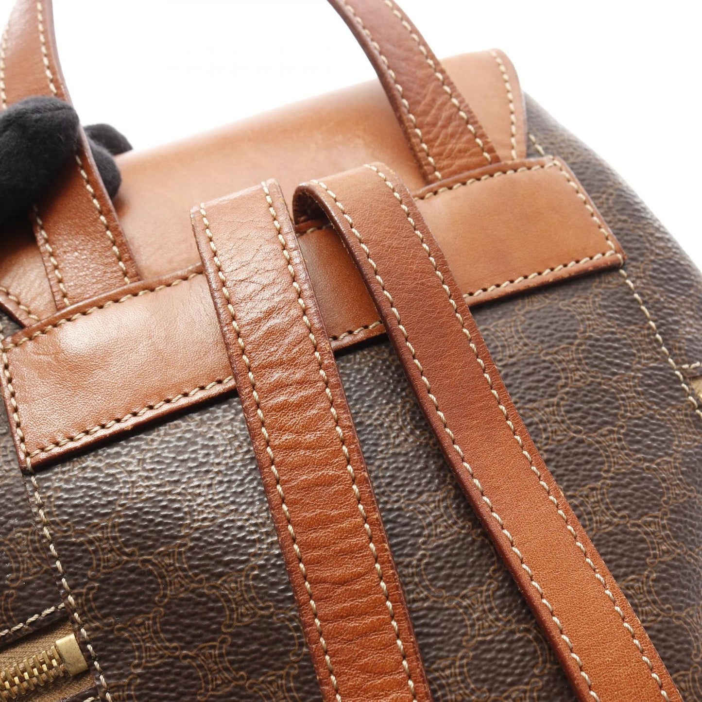 CELINE Macadam Brown Leather Backpack - Timeless Elegance