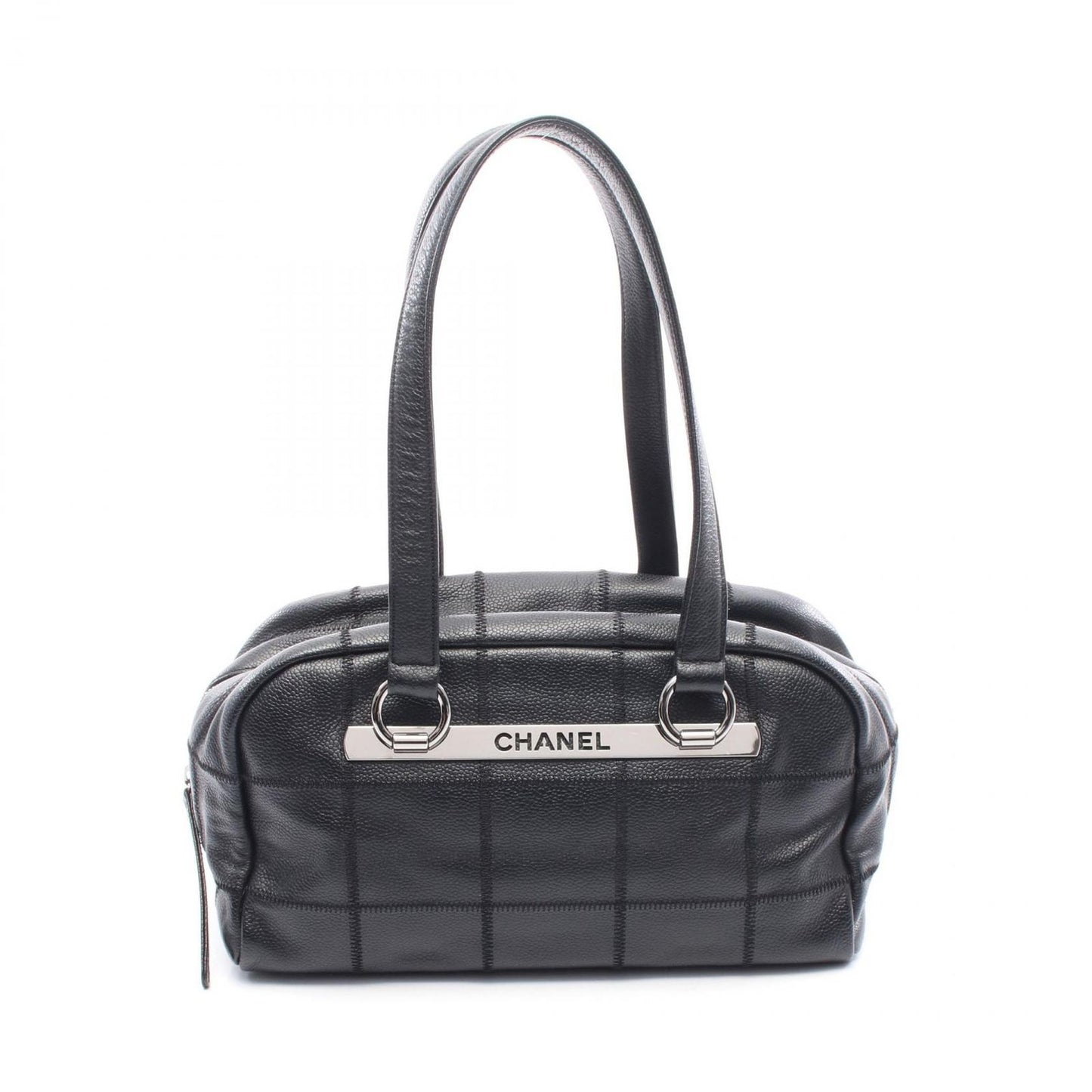 CHANEL Chocolate Bar Tote Bag in Black Caviar Leather