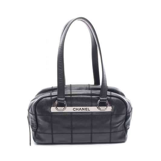 CHANEL Chocolate Bar Tote Bag in Black Caviar Leather