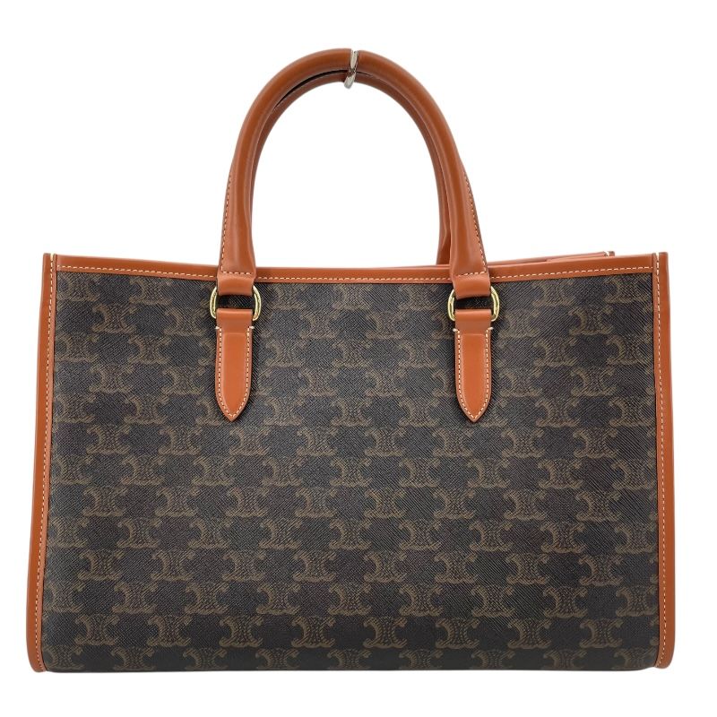 CELINE Horizontal Cabas Brown Trionf Canvas Shoulder Bag