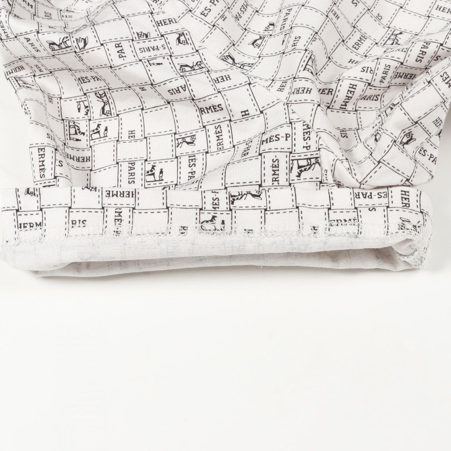 HERMES Bolduc au Carre Cotton T-Shirt - Timeless Elegance