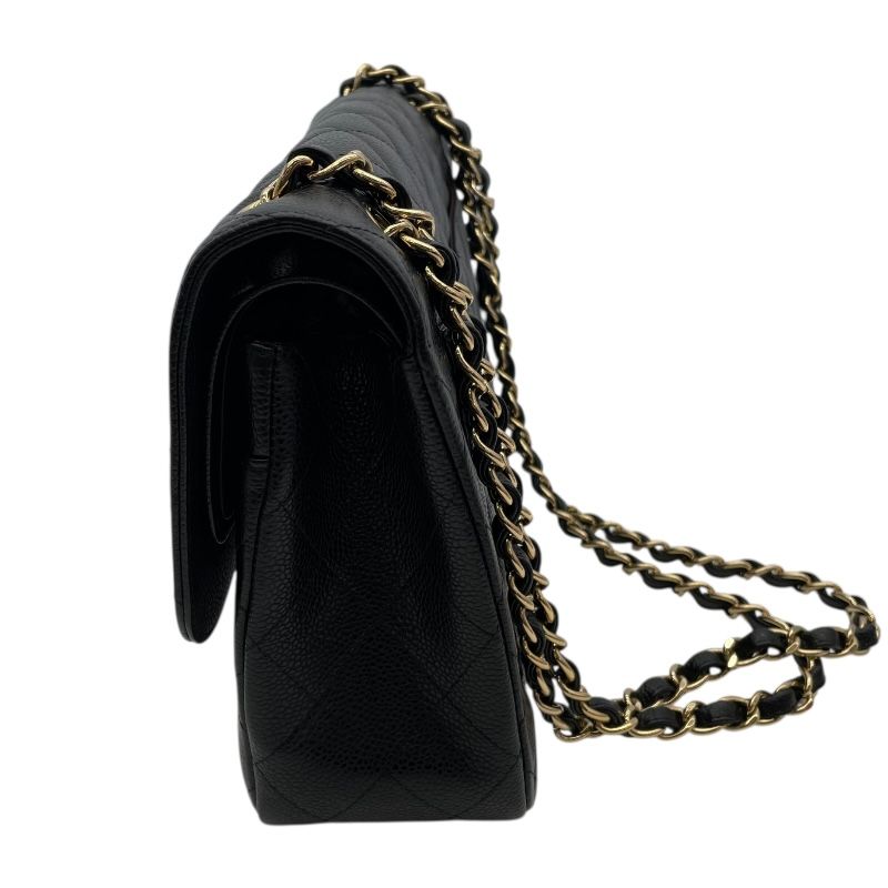 CHANEL Matelassé 30 Black Caviar Skin Shoulder Bag