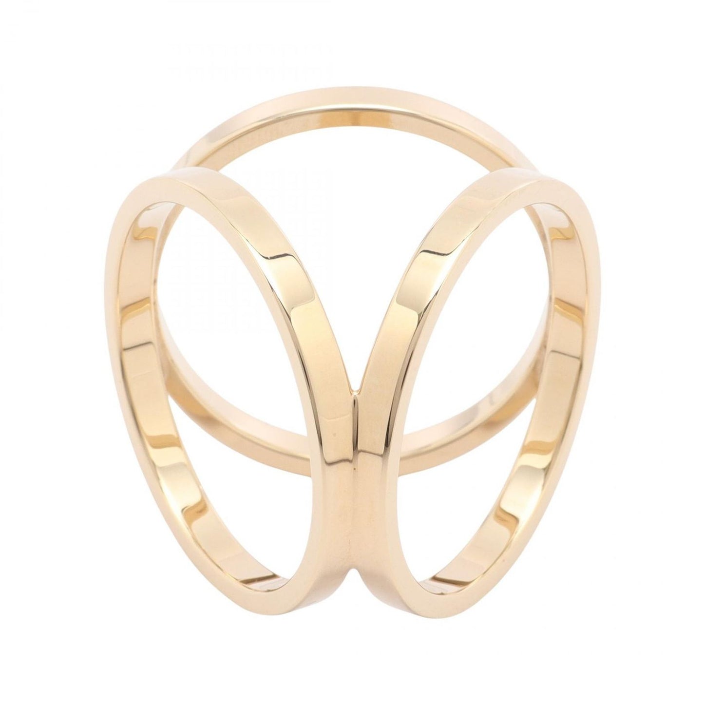 HERMES Trio Scarf Ring - Exquisite Gold Accessory