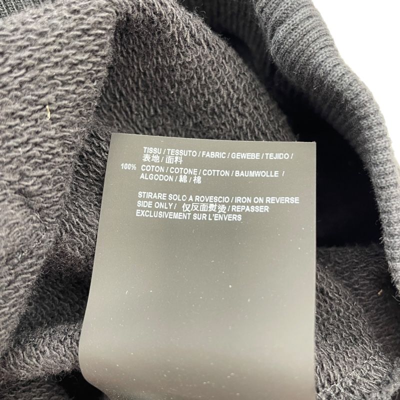 SAINT LAURENT Logo Hoodie in Black Cotton - Size M