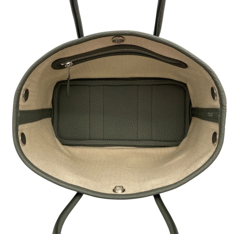 HERMES Neo Garden 23 Handbag in Veil Amande with Silver Hardware