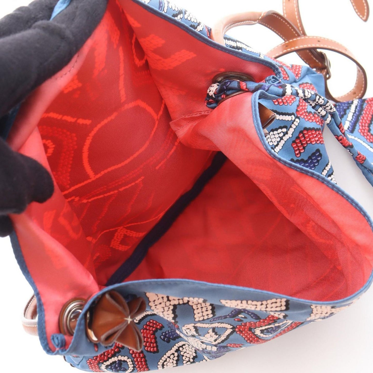 HERMES Silky City PM Kelly en Perles Shoulder Bag - Blue & Silk