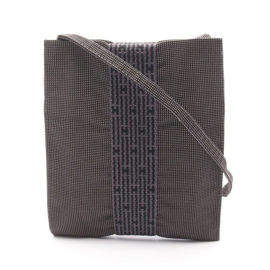 HERMES Élan Line Shoulder Bag in Gray Canvas - Timeless Elegance