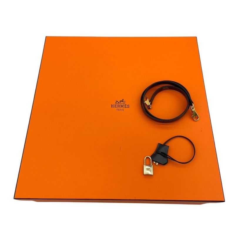 HERMES Kelly 32 Graphite Box Calf Handbag with Gold Hardware