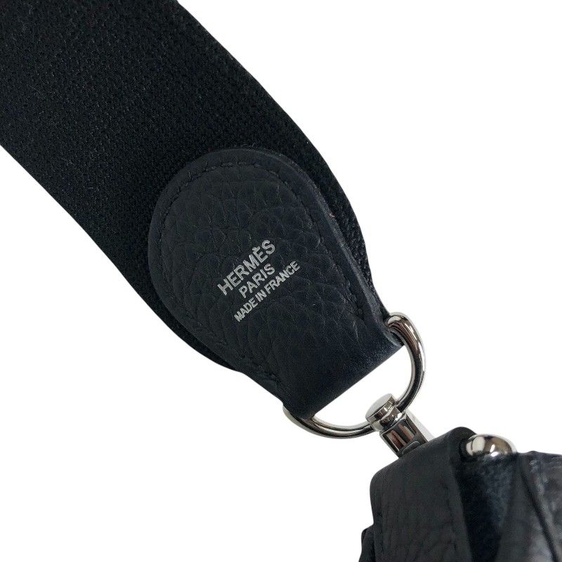 HERMES Evelyne III PM Black Togo Leather Shoulder Bag