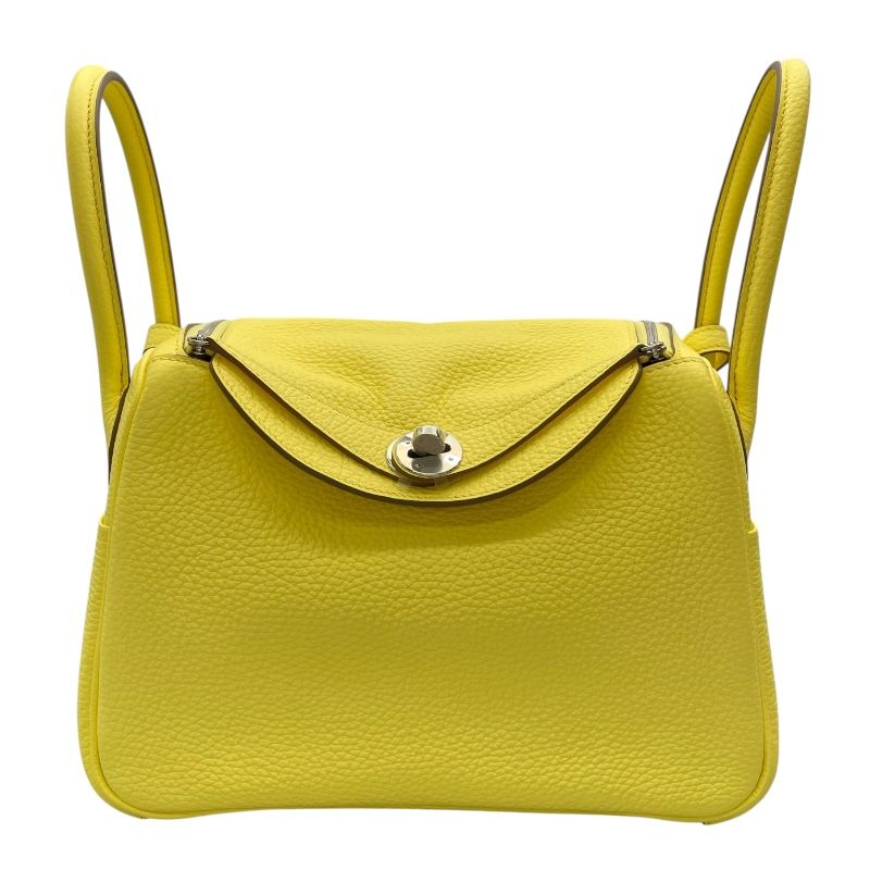 HERMES Lindy 26 in Limoncello with Silver Hardware - Pristine Condition