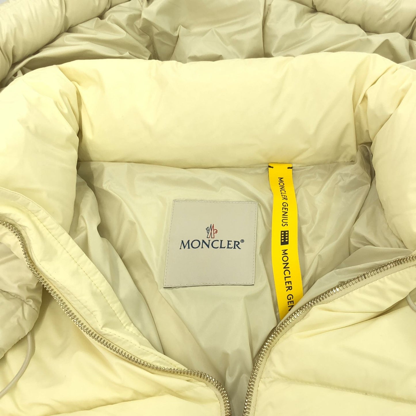 MONCLER Off-White Cotton Down Jacket - Unisex Luxury Outerwear