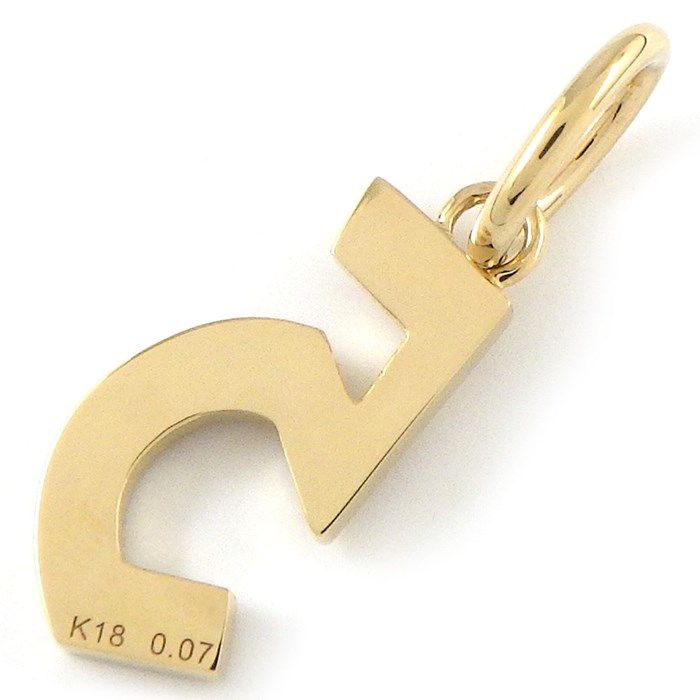 Exquisite Diamond Number 5 Pendant in K18 Yellow Gold