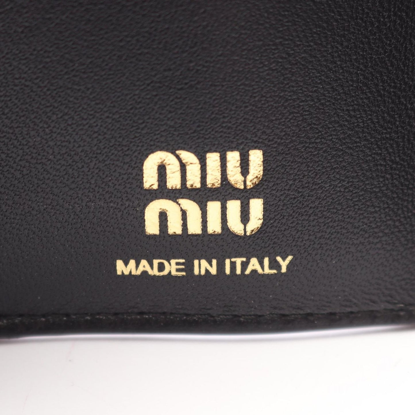 Miu Miu Black Patent Leather Tri-Fold Wallet - Unused Luxury