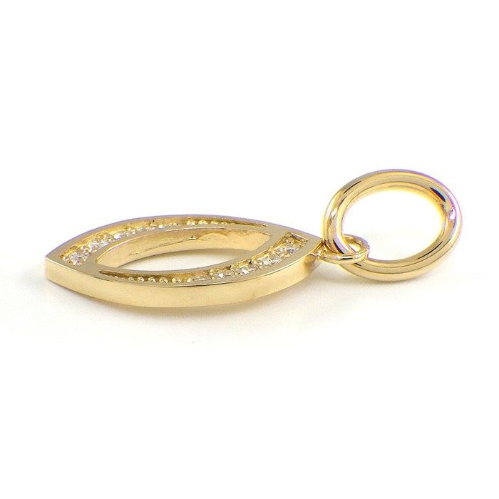 Exquisite Diamond Pendant in K18 Yellow Gold - Number 0 Motif