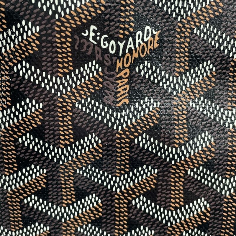 GOYARD Saint Louis PM Black Goyardine Canvas Unisex Tote Bag