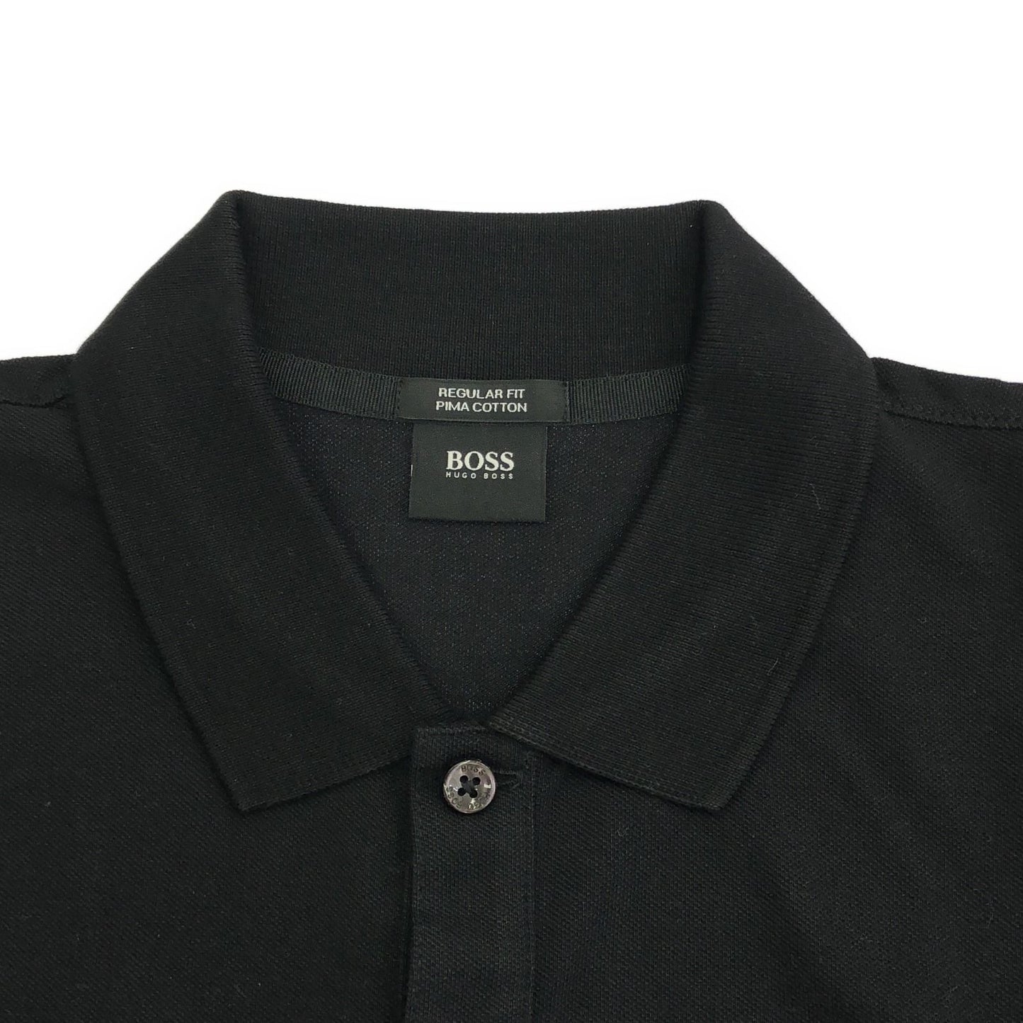 HUGO BOSS Black Cotton Polo Shirt - Timeless Elegance