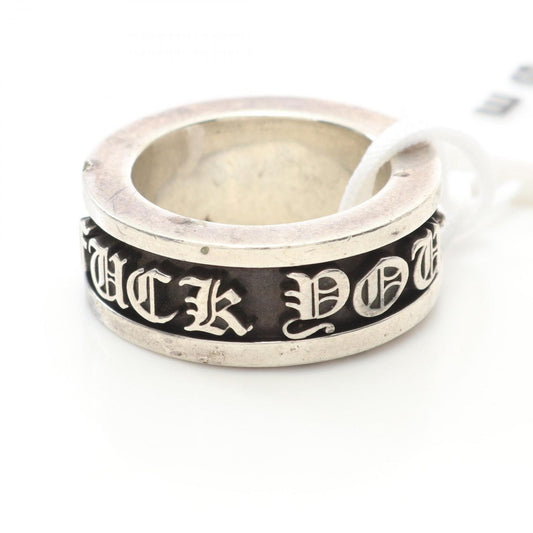 CHROME HEARTS Spinner Fuck You Ring in Silver 925 - Size 25