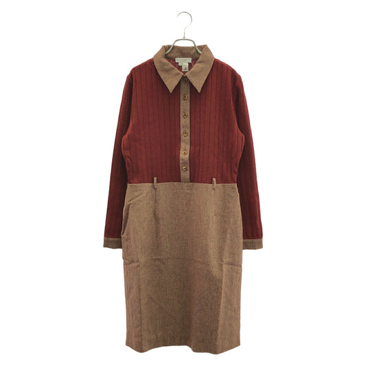 CELINE Red Wool Knit Dress - Timeless Elegance