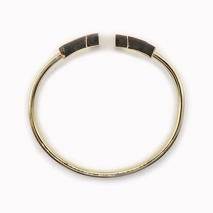 Tiffany & Co. T Wire Wide Diamond Bangle 0.67ct K18YG