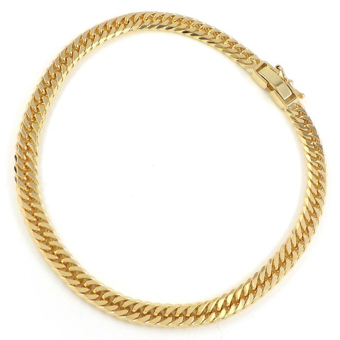 K18YG Double Link Bracelet - Exquisite Japanese Craftsmanship