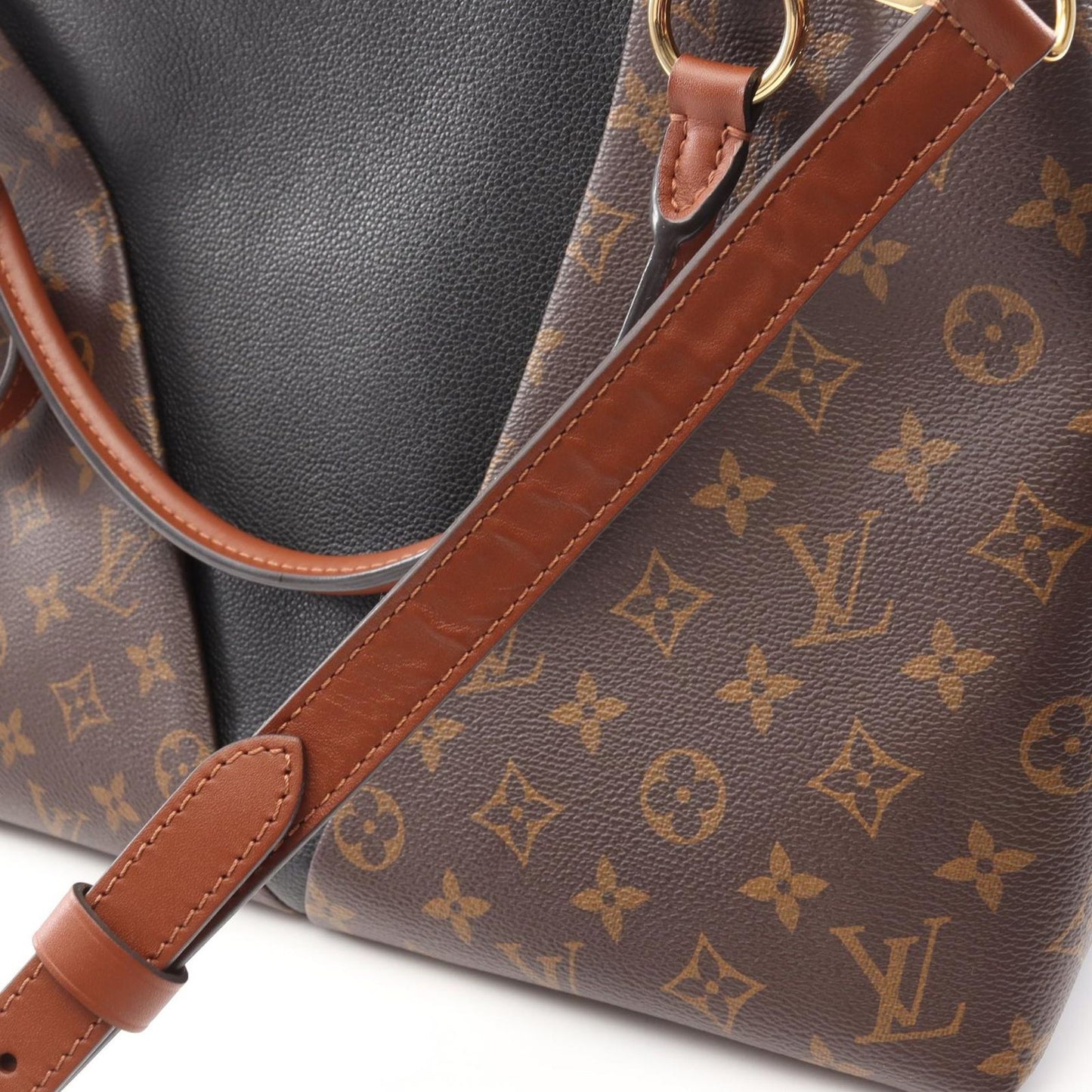 Louis Vuitton V Tote MM Handbag - Noir PVC Coated Canvas