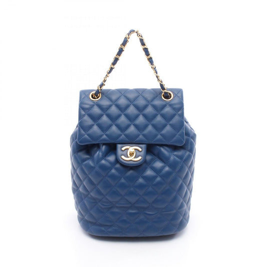 CHANEL Matelassé Backpack in Blue Lambskin - Timeless Elegance