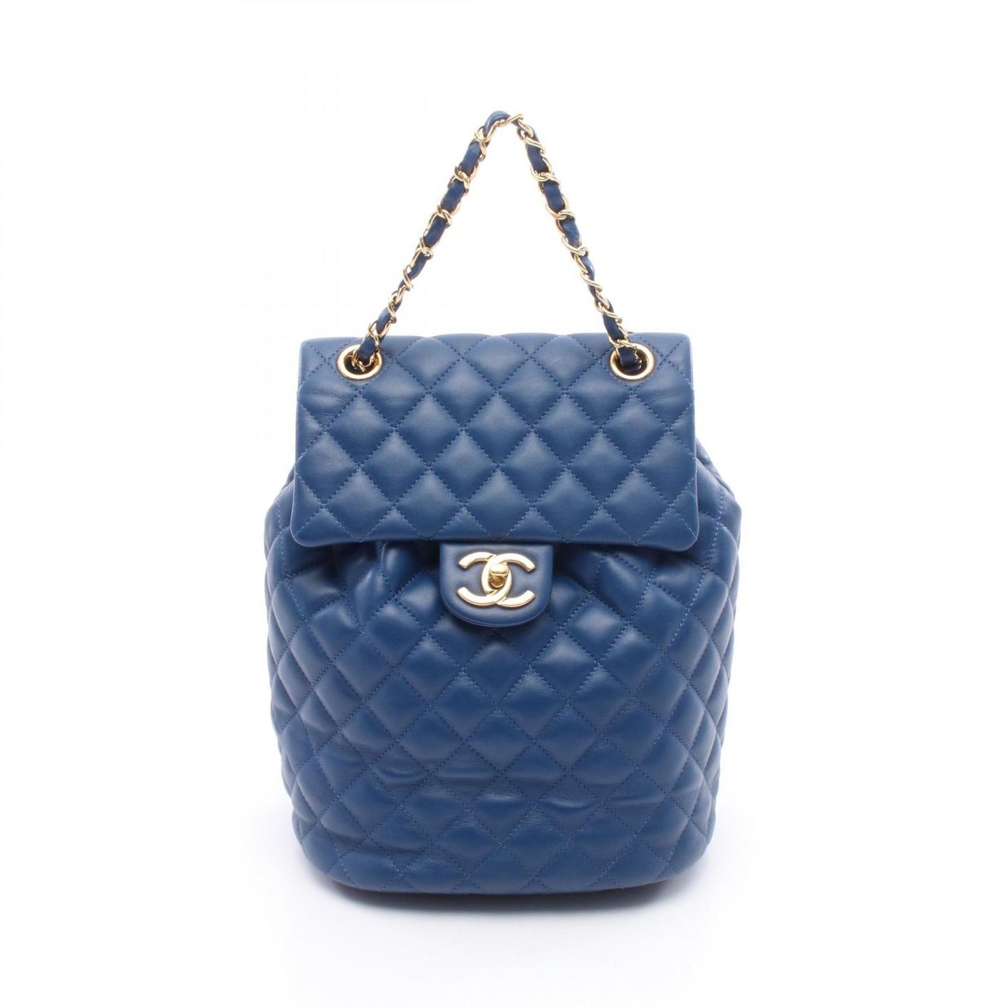 CHANEL Matelassé Backpack in Blue Lambskin - Timeless Elegance