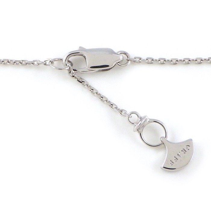 Graff Mini Butterfly Silhouette Necklace in K18 White Gold with Diamonds