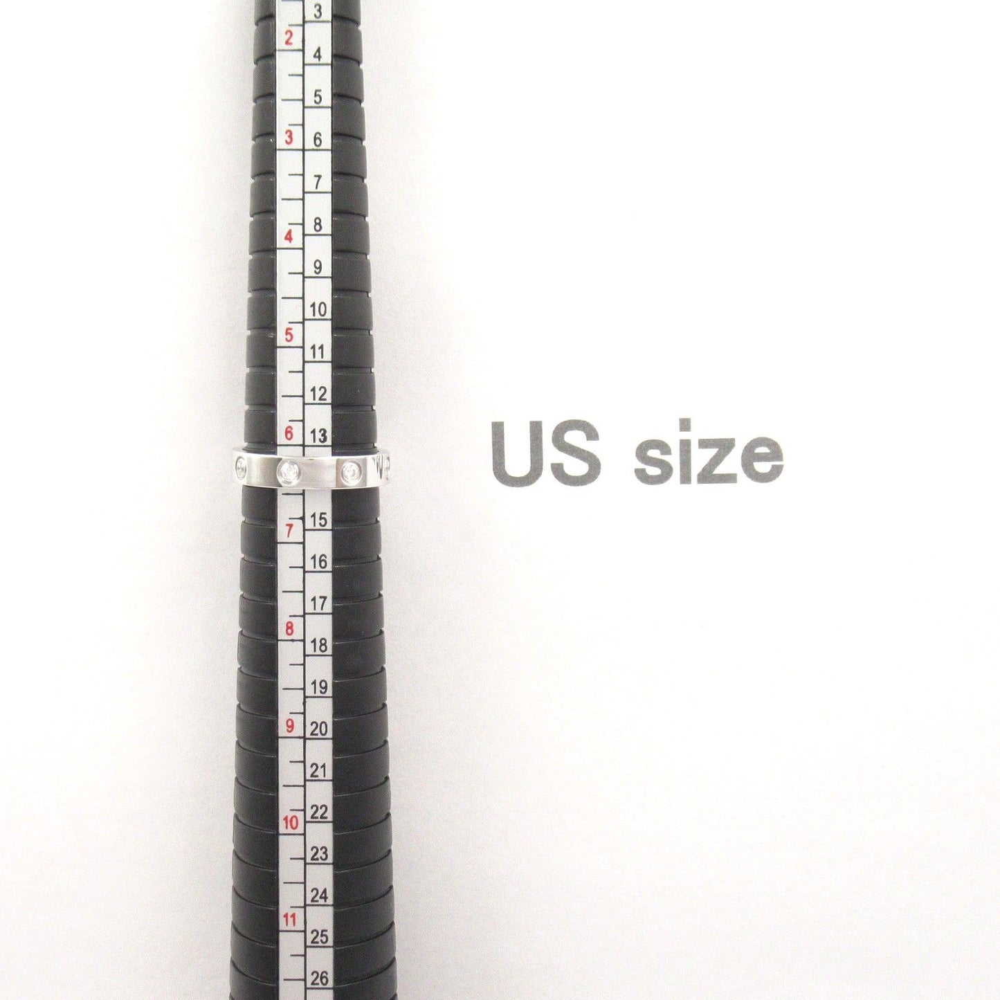 Cartier Mini Love Ring 6PD in 18K White Gold with Diamonds