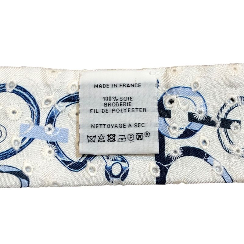 HERMES Twilly Broderie Angla Do Re Boucl Silk Scarf - Exquisite Elegance