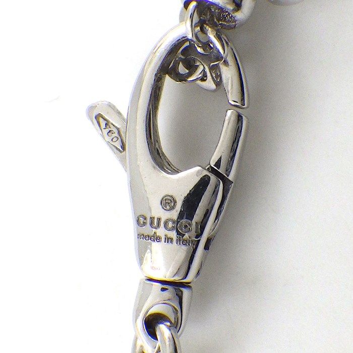 GUCCI Flora GG Logo Diamond Bracelet in K18 White Gold