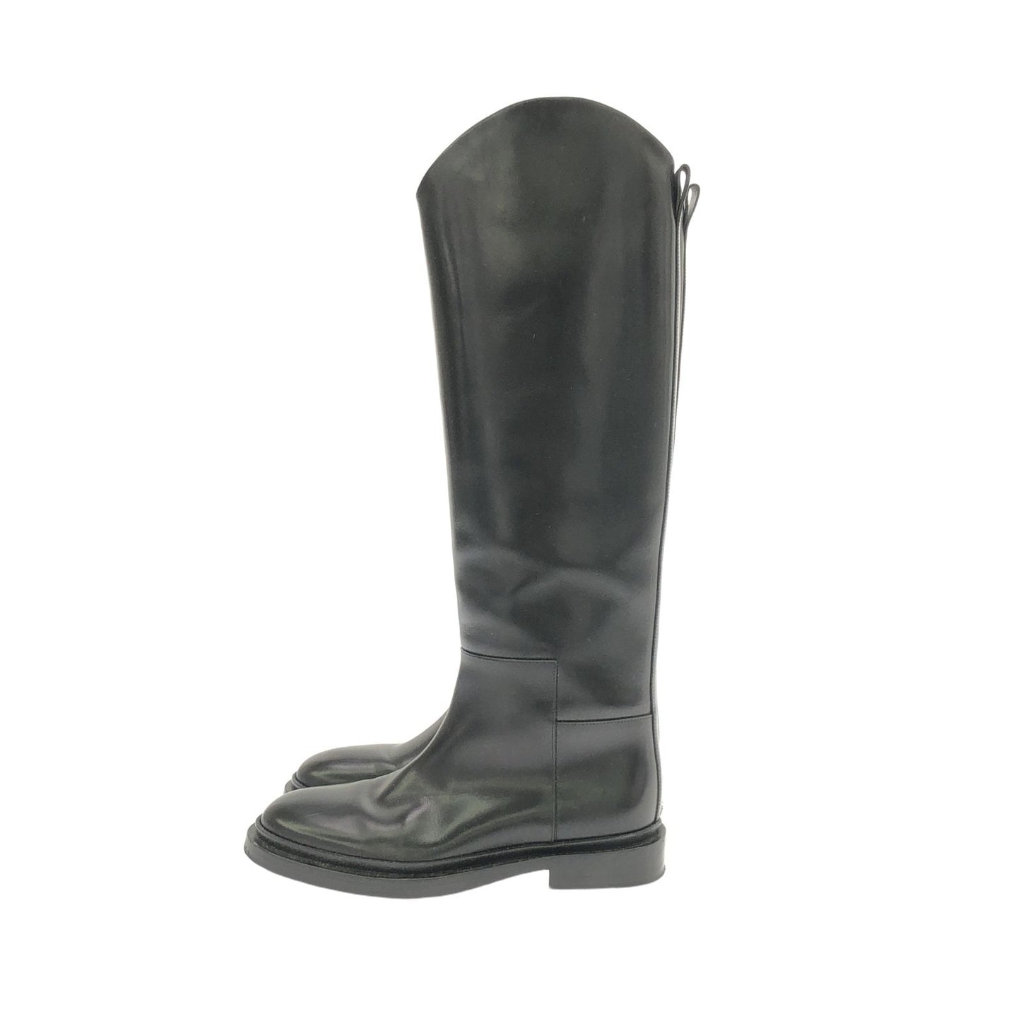 JIL SANDER Black Riding Tall Boots - Timeless Elegance