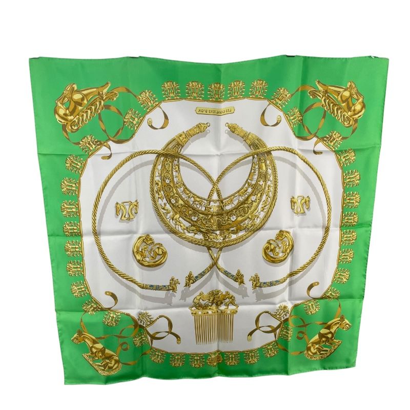 HERMES Les Cavaliers d'Or Multicolor Silk Scarf - Exquisite Elegance