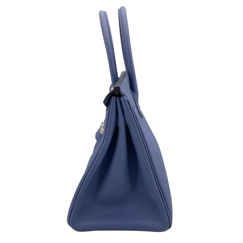 HERMES Birkin 30 C刻 Blue Brighton with Silver Hardware - Exquisite Craftsmanship