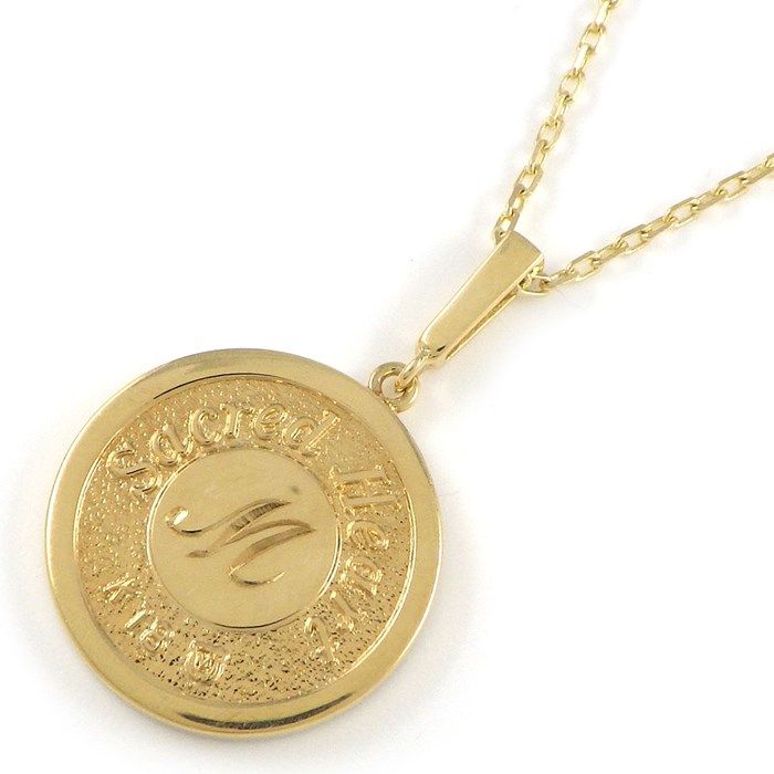 MIKIMOTO Sacred Heart Medal Necklace in K18 Yellow Gold